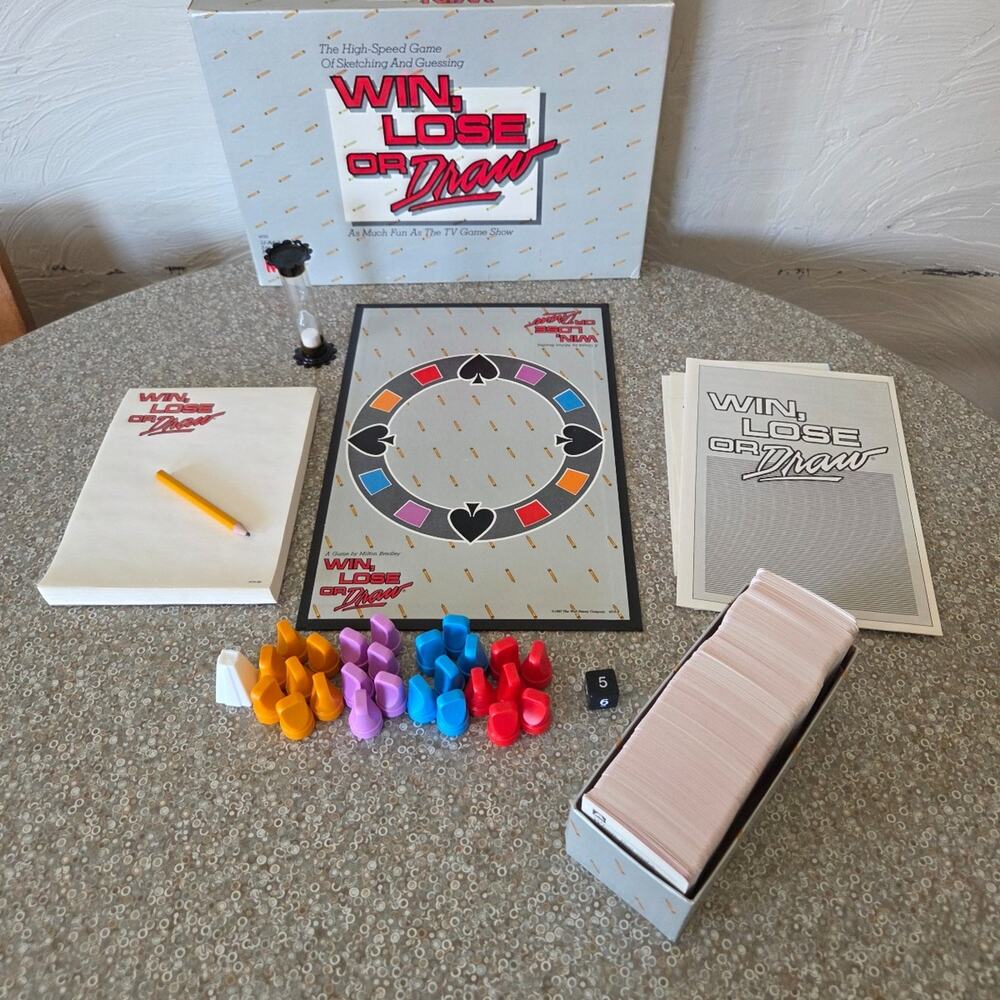 Win Lose Or Draw vintage 1987 board game comes with all pieces by Milton Bradley
